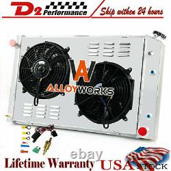 4 Row Radiator Shroud Fan for 73-87 Chevy C/K C10 C20 C30 Truck Pickup GMC 73-91