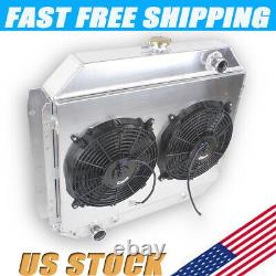 4 Rows Radiator+2Fans For Ford F100 F150 F250 F350 Bronco Truck 1966-1979 77 78