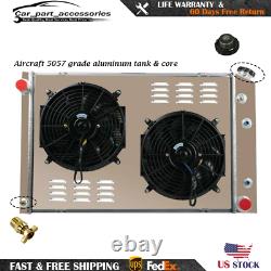 4 Rows Radiator+Shroud Fan+Relay Fit 1973-1991 Chevy C/K 10 20 30 Trucks AT/MT