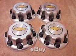 4 X 2000-2008 Chevy 2500 Truck Van 16 8 LUG SILVER MATTE WHEEL Center Caps SET