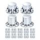 4pcs Chrome Rear Flat Top Axle Cover 33mm Lug Nut Covers For Semi-truck