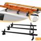 53 Adjustable Truck Cap Topper 3 Crossbars Aluminum Ladder Roof Rack Black