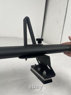53 Adjustable Truck Cap Topper 3 Crossbars Aluminum Ladder Roof Rack Black