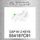 554187c91 Cap With 2 Keys Fits International Truck (new Oem)