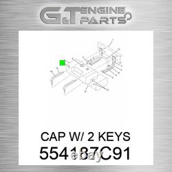 554187C91 CAP With 2 KEYS fits INTERNATIONAL TRUCK (New OEM)