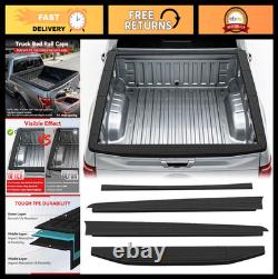 5.5FT Truck Bed Rail Caps for 2015-2024 Ford F150, TPE Side Rail Protectors & Ta