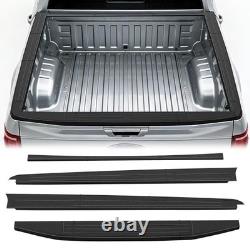 5.5FT Truck Bed Rail Caps for 2015-2024 Ford F150, TPE Side Rail Protectors & Ta