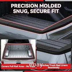 5.5FT Truck Bed Rail Caps for 2015-2024 Ford F150, TPE Side Rail Protectors & Ta