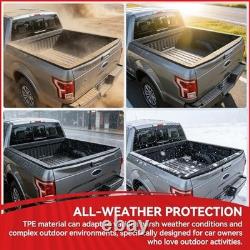 5.5FT Truck Bed Rail Caps for 2015-2024 Ford F150, TPE Side Rail Protectors & Ta