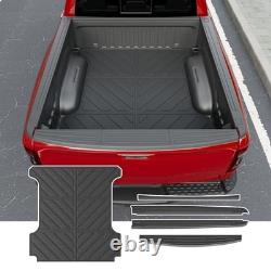 5.7FT Truck Bed Rail Caps Compatible with 2019-2025 Bed Mat+Truck Bed Rail Cap