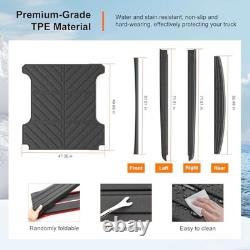 5.7FT Truck Bed Rail Caps Compatible with 2019-2025 Bed Mat+Truck Bed Rail Cap