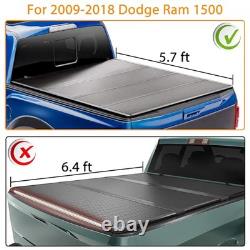 5.7ft Bed Side Rail Caps for 09-18 Ram 1500, Right & Left Side Bed Rail Cover