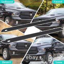 5.7ft Truck Bed Rail Caps Compatible with Dodge Ram 1500 2009-2018, Top Black