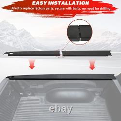 5.7ft Truck Bed Rail Caps for Dodge Ram 1500 09-18, Smooth Finish Back withStak