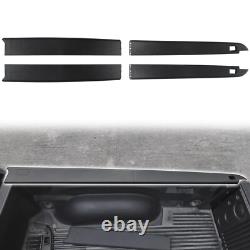 5.7ft Truck Bed Rail Caps for Dodge Ram 1500, Black Smooth Finish Side Back w