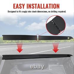 5.7ft Truck Bed Rail Caps for Dodge Ram 1500, Black Smooth Finish Side Back w