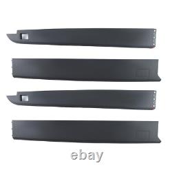 5.7ft Truck Bed Rail Caps for Dodge Ram 1500, Black Smooth Finish Side Back w
