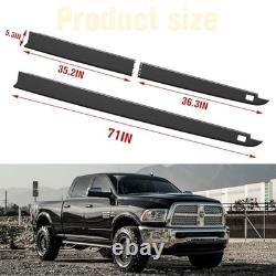 5.7ft Truck Side Bed Rail Caps for Dodge Ram 1500, Bedrails Covers Top