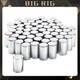60pcs Cylinder Lug Nut Covers 33mm Thread-on Nut Cover Caps For Semi Trucks