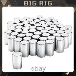 60PCS Cylinder Lug Nut Covers 33mm Thread-on Nut Cover Caps for Semi Trucks