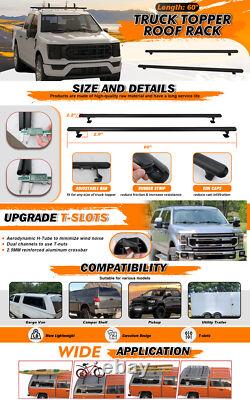 60Truck Cap&Topper Ladder Roof Rack Adjustable Van Rack for Kayak Canoe Lumber