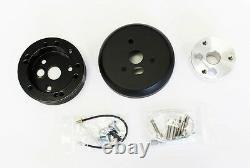 60-69 Chevy Pick Up Truck Steering Wheel White and Black Spokes 14 Bowtie Cap