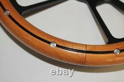 60-69 Chevy Truck C10 Steering Wheel Alder Wood with Black Spokes 14 Bowtie Cap