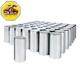 60 Pack Lug Nut Cover Flat Top Cylinder 33mm Screw-on Chrome Plastic 4 1/4 Tall
