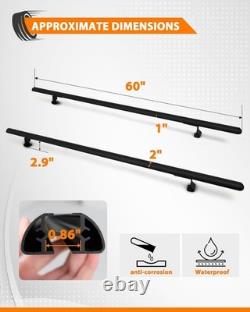 60 Truck Cap Topper Rack Adjustable Aluminum Ladder Roof Rack for Kayak Canoe