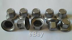 60 pcs x 33mm WHEEL STAINLESS STEEL NUT COVER CAPS HGV TRUCK LORRY TRAILER