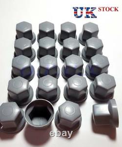 60x 32mm Grey Plastic Wheel Nut Cover Caps Bolt fit Truck Lorry Trailer Bus LKW
