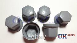 60x 33mm Grey Plastic Wheel Nut Cover Caps Bolt fit Truck Lorry Trailer Bus LKW