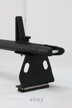 63 Adjustable Truck Cap Topper 2 Crossbars Aluminum Ladder Roof Rack Black NEW