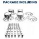 6pcs Chrome Dome Axle Covers With 33mm High Flat Lug Nut Covers For Semi Truck