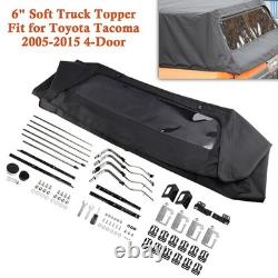 6ft Soft Topper For 2005-2015 Tacoma Double Cab Truck Bed Cap Camper Shell