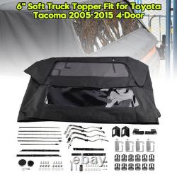 6ft Soft Topper For 2005-2015 Tacoma Double Cab Truck Bed Cap Camper Shell