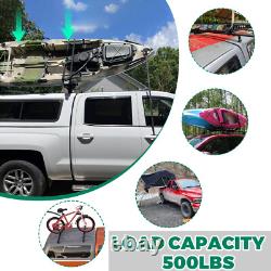 72Truck Cap&Topper Ladder Roof Rack Adjustable Van Rack for Kayak Canoe Lumber