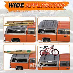 72Truck Cap&Topper Ladder Roof Rack Adjustable Van Rack for Kayak Canoe Lumber