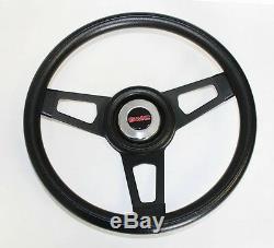 74-94 GMC Truck Grant Black Steering Wheel with Black spokes 13 3/4 GMC cap