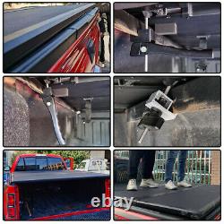 8ft 3-Fold Hard Truck Bed Cap Tonneau Cover Fit For 07-13 Silverado Sierra