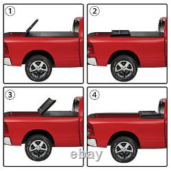 8ft Lock 4-Fold Truck Tonneau Bed Caps Cover Hardware For 07-13 Toyota Tundra