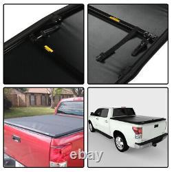 8ft Lock 4-Fold Truck Tonneau Bed Caps Cover Hardware For 07-13 Toyota Tundra