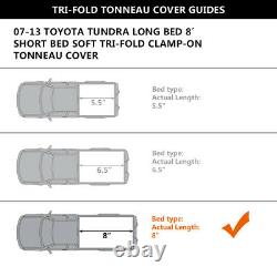 8ft Lock 4-Fold Truck Tonneau Bed Caps Cover Hardware For 07-13 Toyota Tundra