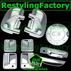 99-07 Ford Super Duty Chrome Mirror+4 Door Handle with PSG KH+Tailgate+GAS Cover