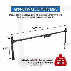 AA-Racks Model X-TCR Universal Truck Caps & Topper Ladder Rack 2 Bar Adjustable