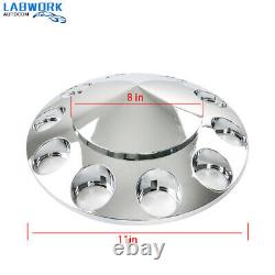 ABS Chrome Axle Cover Kits with 33mm Thread-on Nut Covers for Semi Trucks Spiked