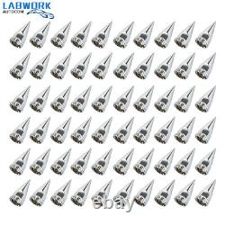 ABS Chrome Axle Cover Kits with 33mm Thread-on Nut Covers for Semi Trucks Spiked