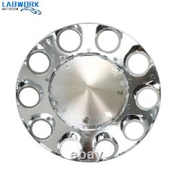 ABS Chrome Axle Cover Kits with 33mm Thread-on Nut Covers for Semi Trucks Spiked