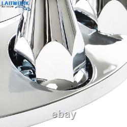 ABS Chrome Axle Cover Kits with 33mm Thread-on Nut Covers for Semi Trucks Spiked