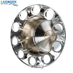 ABS Chrome Axle Cover Kits with 33mm Thread-on Nut Covers for Semi Trucks Spiked